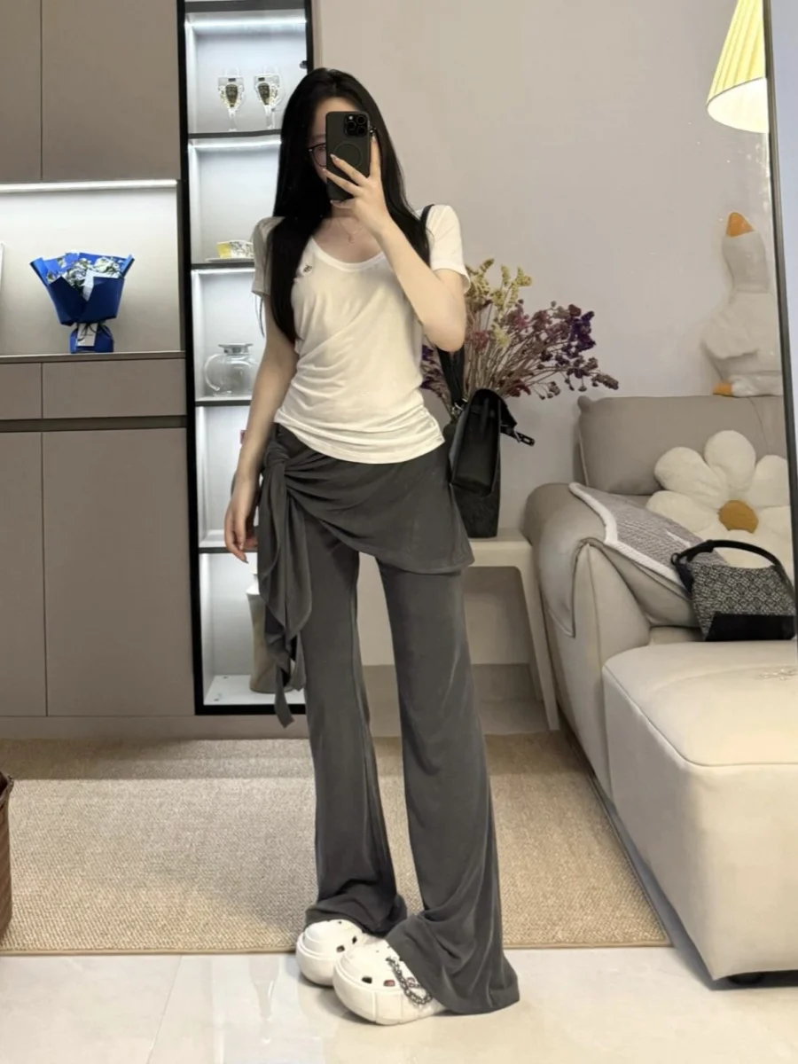 Uitgebreide 80-ey Micro Flare yogabroek Dames zomer afslankende casual broek Hoge taille lange legging voor lange vrouwen