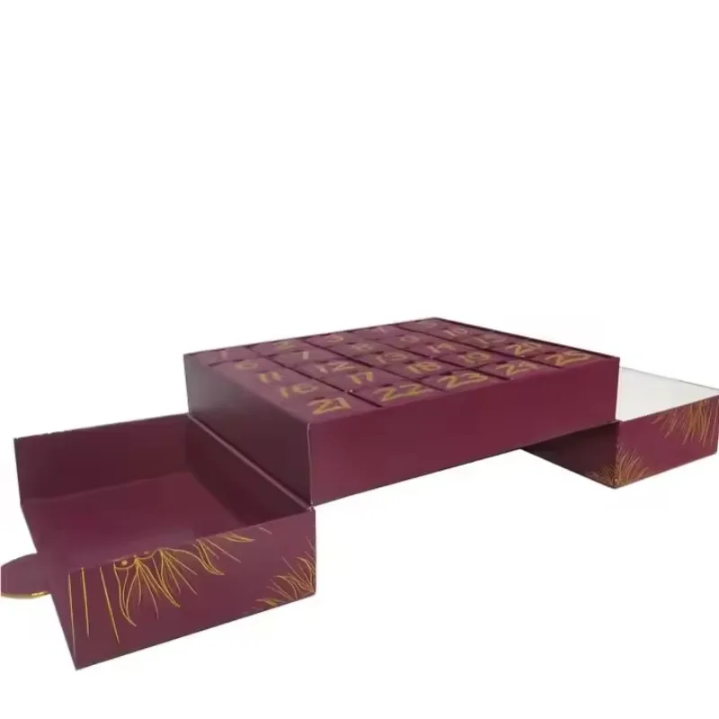 Customization.Premium Custom Advent Calendar Gift Box Luxury Christmas Countdown Packaging for Cosmetics & Beauty Products