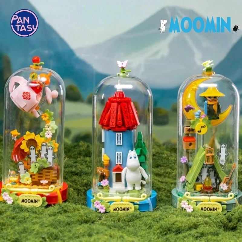 

Pantasy Building Blocks Moomin Wonderland Series Snufkin Tent House Building Puzzle Toy Model Ornament Collection Gift