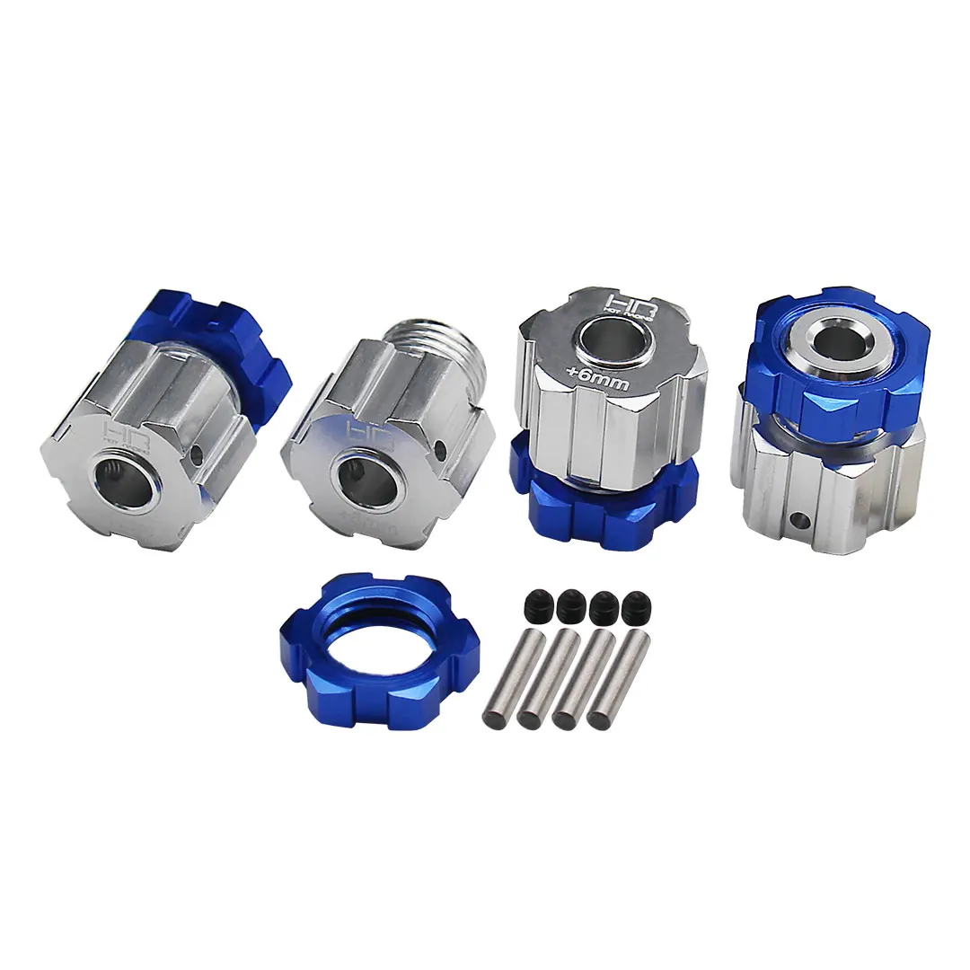 Hot Racing +6mm/Side Extended 17mm Hex Hub Wheel Adapters for TRAXXAS E-Maxx E-Revo Revo Summit T-Maxx