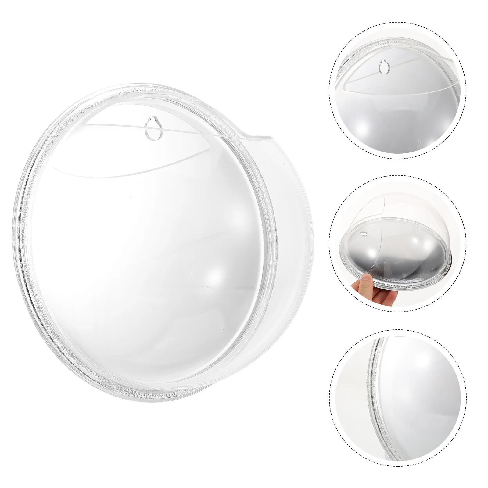 وعاء السمك المثبت على الحائط من الأكريليك الشفاف المستدير لخزان الأسماك حوض السمك الصغير لديكور المنزل وعاء النبات المعلق على الحائط مزهرية لنباتات الأسماك