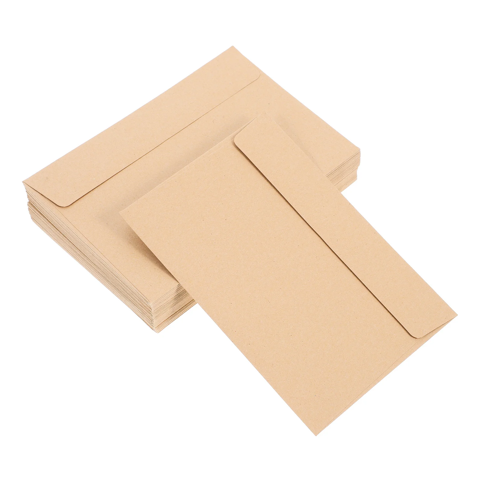 50 قطعة مغلفات ورق الكرافت تصميم الختم الذاتي سطح فارغ للطباعة المخصصة بطاقات المعايدة دعوات البريدية