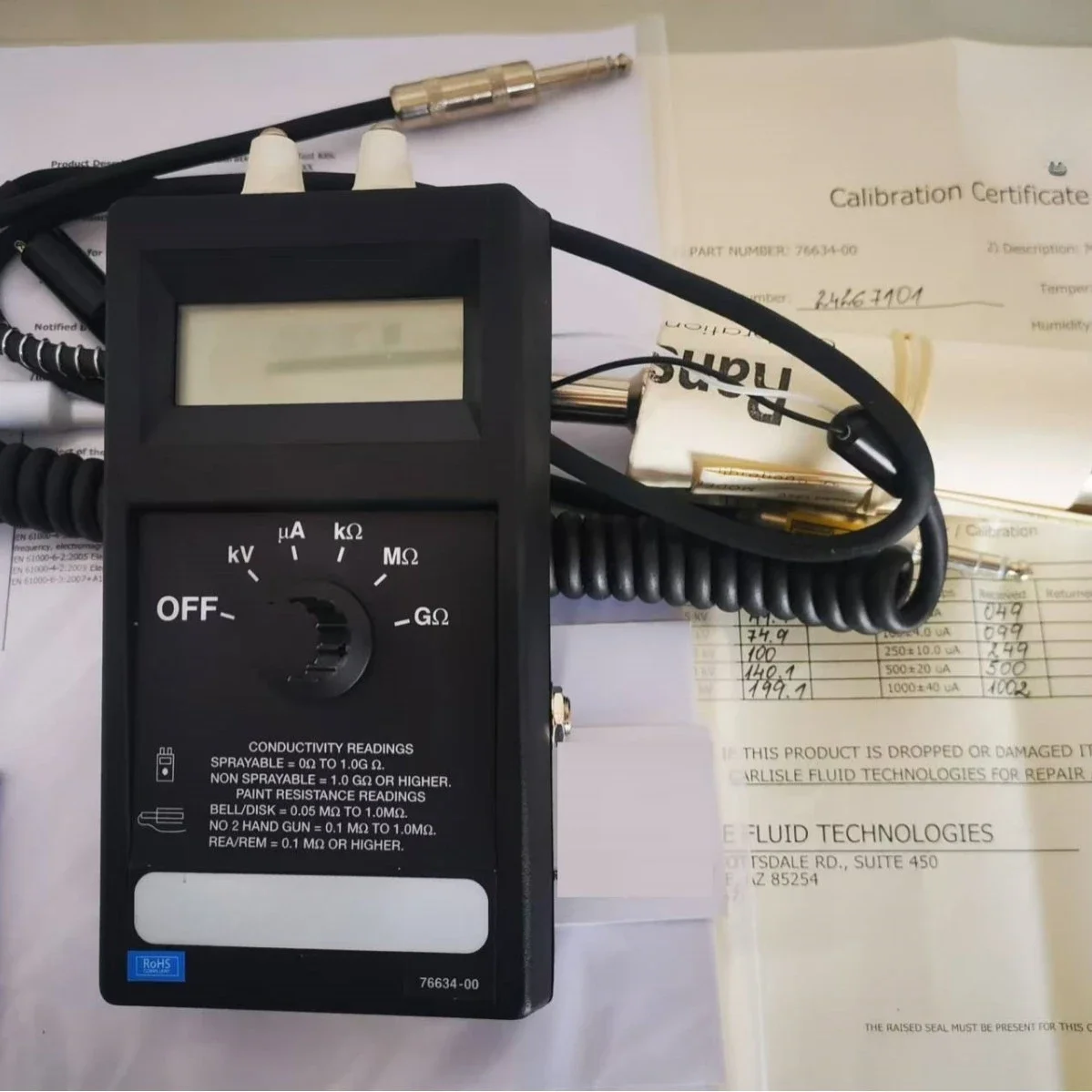 Paint resistance conductivity tester