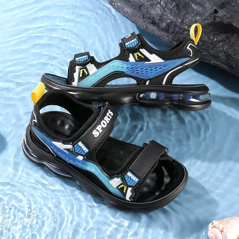 Sepatu Pantai Ringan Bersirkulasi Baru Modis Sandal Pantai Serbaguna Luar Ruangan Tahan Aus untuk Sandal Anak-anak Musim Panas