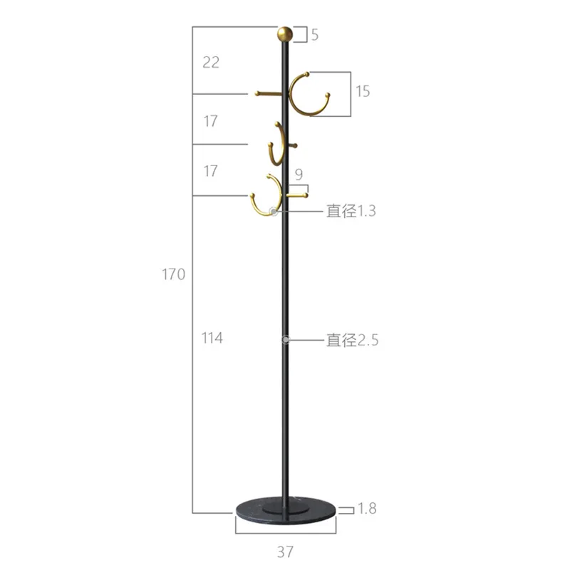 

Italian light luxury, floor-to-ceiling coat rack, indoor living room, hanger.