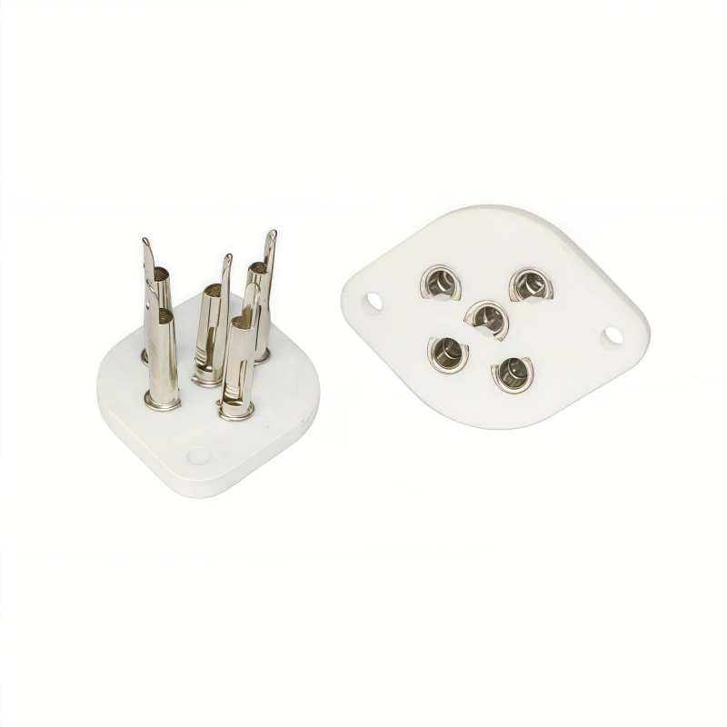 

Ceramic Five Pin Electronic Tube Socket TUS-B5 Socket is Suitable For B4 B5 PX4 PX5 1701 And Other Electronic Tubes