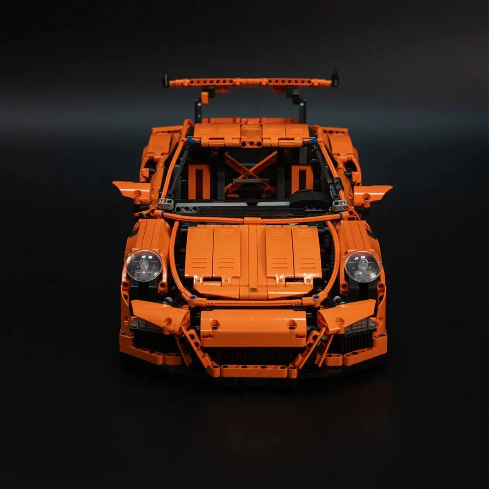 2704 ELEMENTY Techniczny Pomarańczowy GT3 RS Sportowy Samochód Klocki Konstrukcyjne Supercar Zestaw do Składania Klocków Pojazd Zabawka Prezent Dla Dzieci Dorosłych
