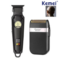 Kemei Rechargeable Hair Clippers Cordless Barber Easily Trimmer Bald Head Washable Electric Beard Shaver For Men KM-2371 KM-2024