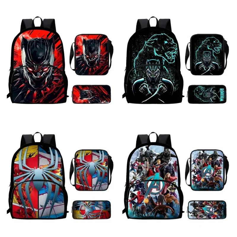 MARVEL SERIES Child School Backpack with Front Pocket,Shoulder Bags,Pencil Bags for Aged 5-10,Cartoon School Bags for Boys Girls