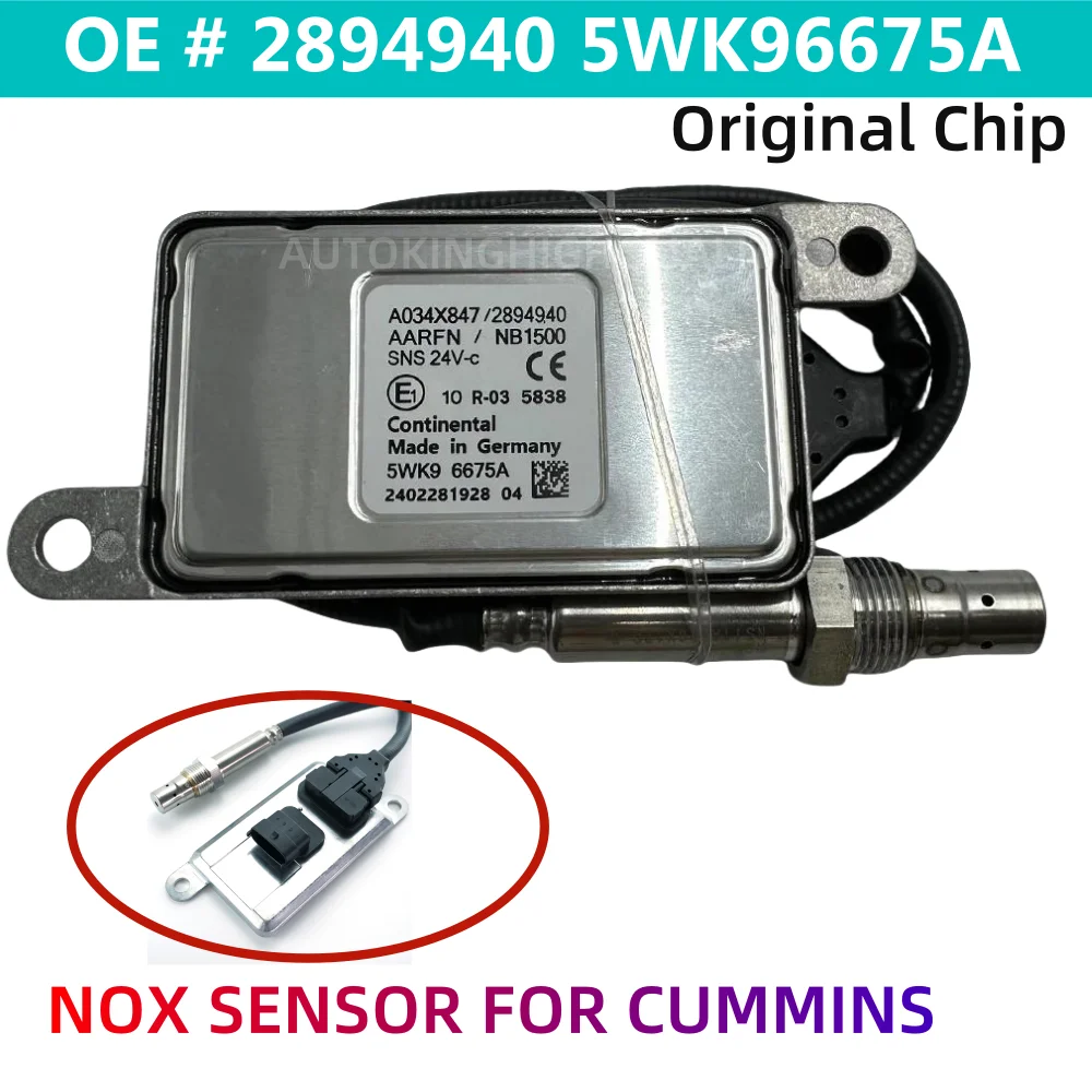 

Высококачественный датчик кислорода NGK 5WK96675A 2894940 A034X847 NOX для грузовика Cummins Volvo DAF XF 24 В Euro 5