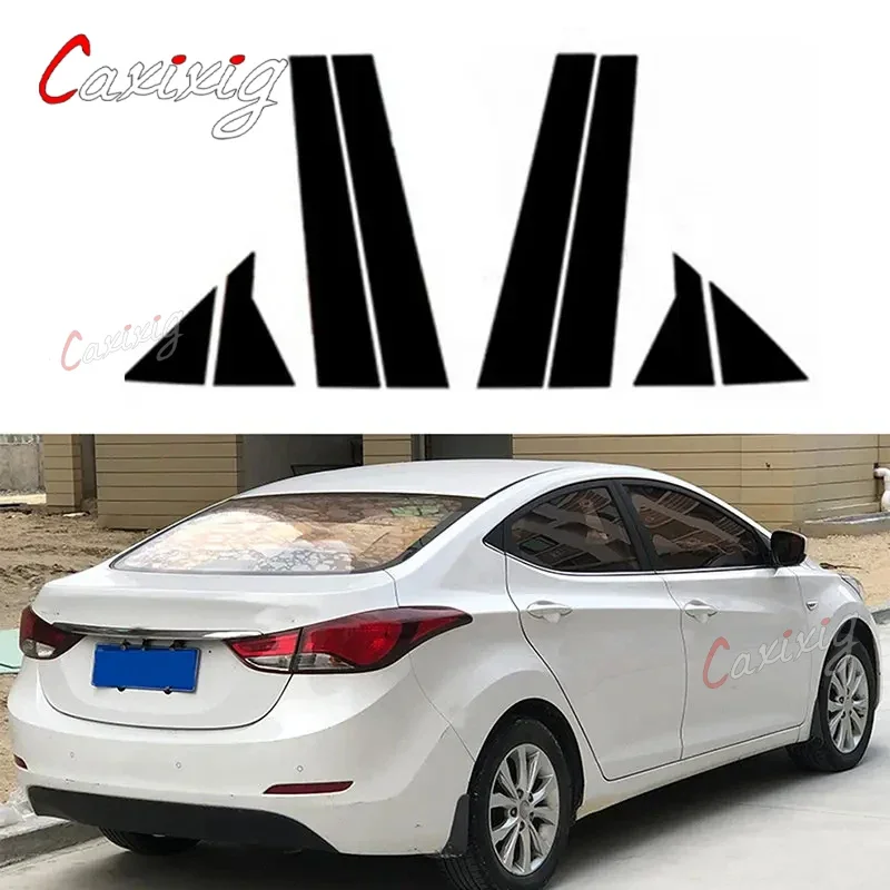 

8pcs Car Pillar Posts Door Window Trim Cover Sticker for Hyundai Elantra/Avante/i35 Elantra 2011 2012 2013 2014 2015 2016