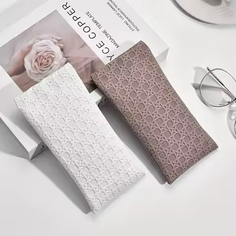 Pouch Glasses Case Portable Squeeze Top Sunglass Case Leather Soft Sunglasses Cases Easy To Use Eyeglasses Box