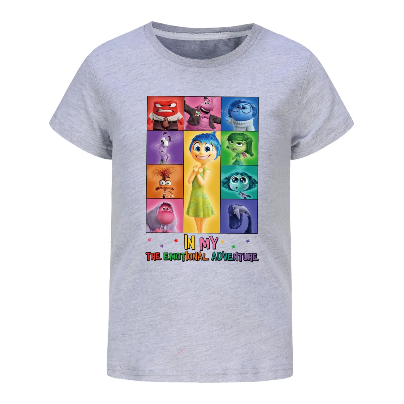 Inside Out 2 Tshirt Kids Short Sleeve T-shirts Toddler Girls Cartoon JOY SADNESS Clothes Baby Boys T-shirt Children Casual Tops