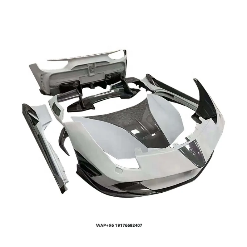 Runde MSY Style Half Carbon Fiber Body Kit Front Rear Bumper Hood Side Skirts for Ferrary 458 Italia and Speciale Body Kit