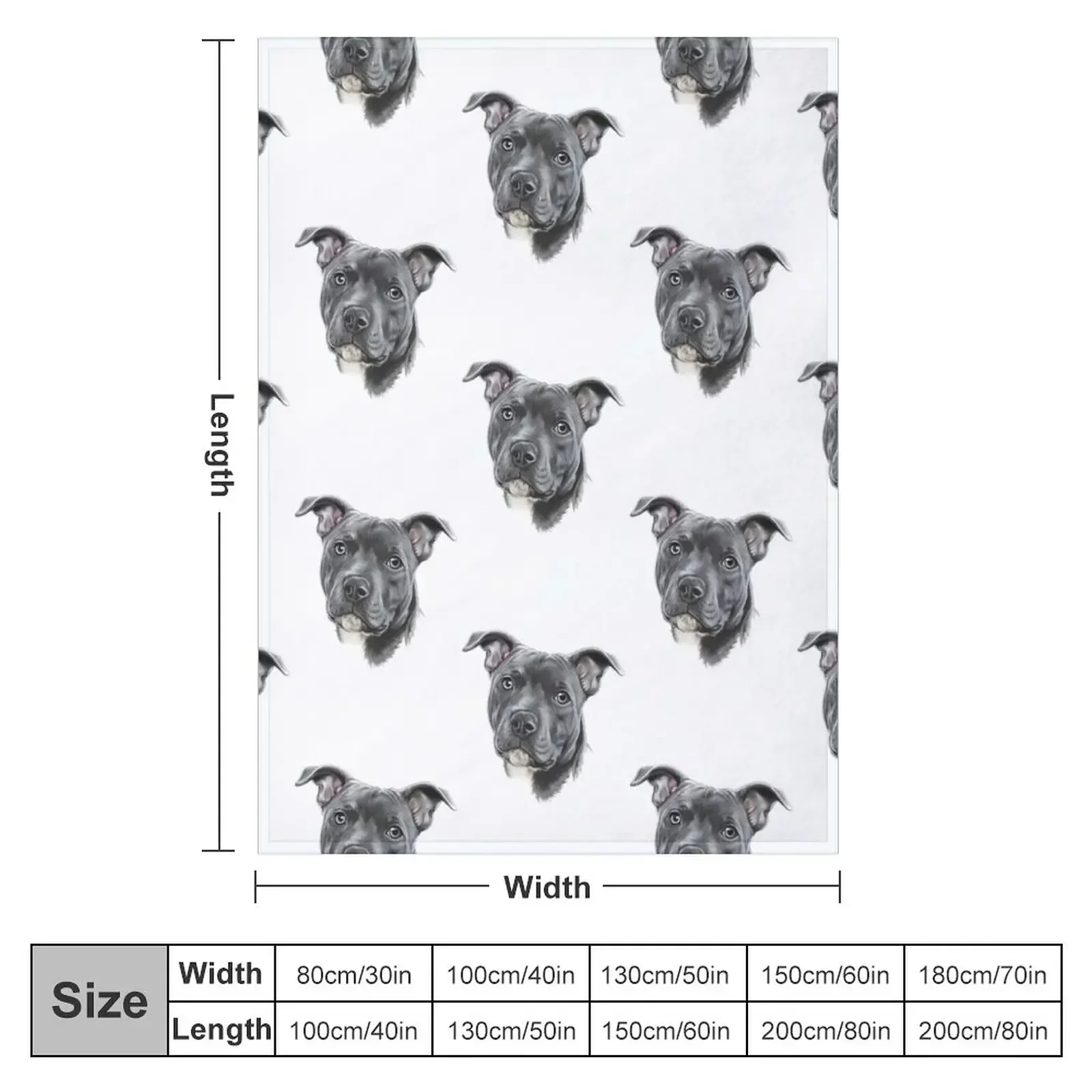 Blue staffy Throw Blanket couch cozy soft plush fuzzy picnic outdoor blanket