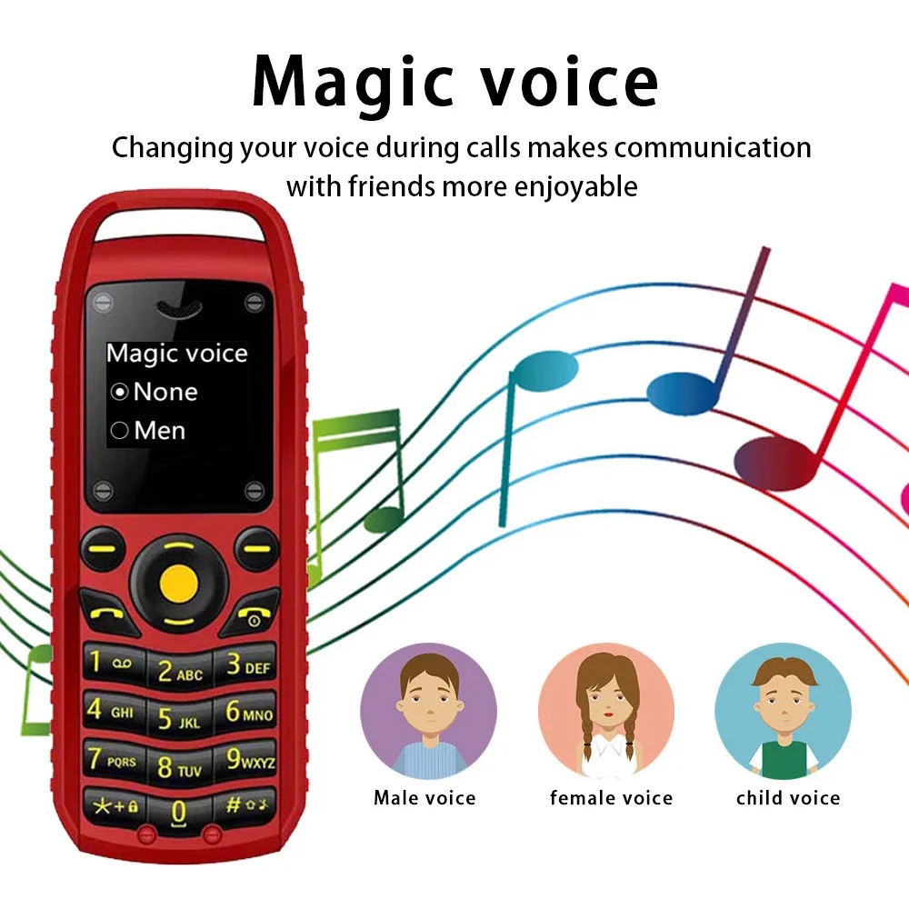 UNIWA Super Mini 0,66 cala 2G telefon komórkowy B25 bezprzewodowe słuchawki Bluetooth zestaw głośnomówiący odblokowany telefon komórkowy podwójna karta SIM — zdjęcie produktu 3
