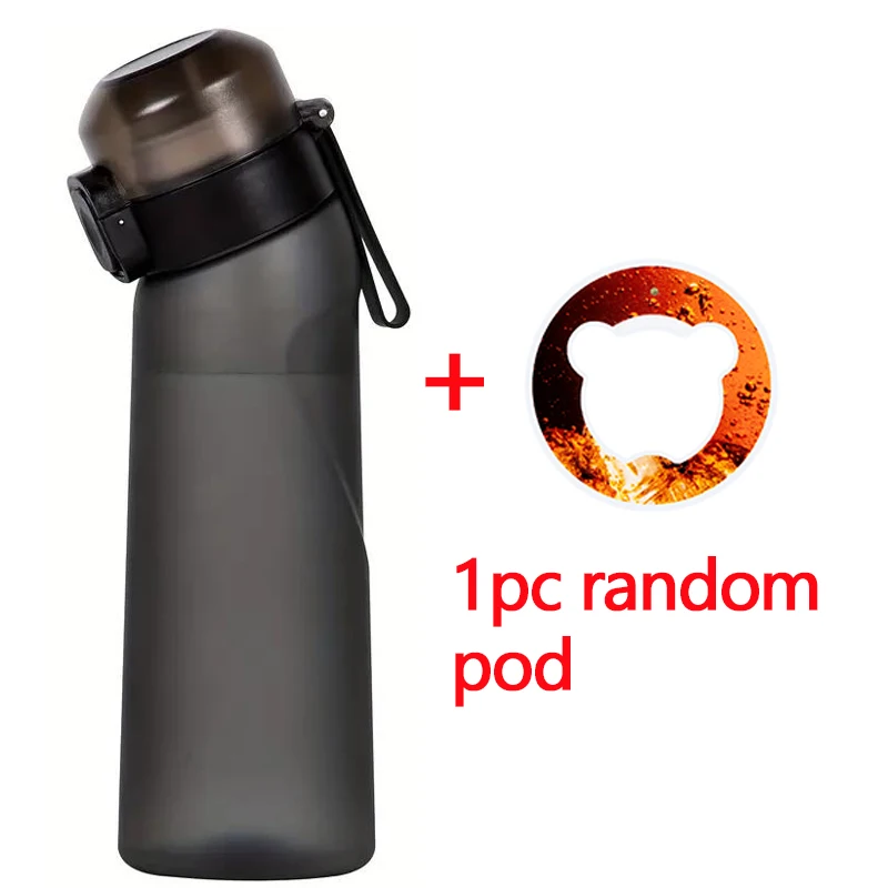 1PC 650ml Air Flavouring Water Bottle With Straw 1pc Random Flavor Pods Leakproof and Portable Sports Water Outdoor Fitness Cup