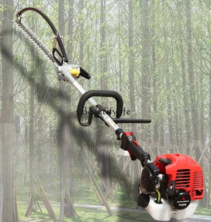 Lengthening Bar Hedge Trimmer High-Altitude Gasoline High Branch Hedge Trimmer Telescopic Rod Pruning Machine Arc