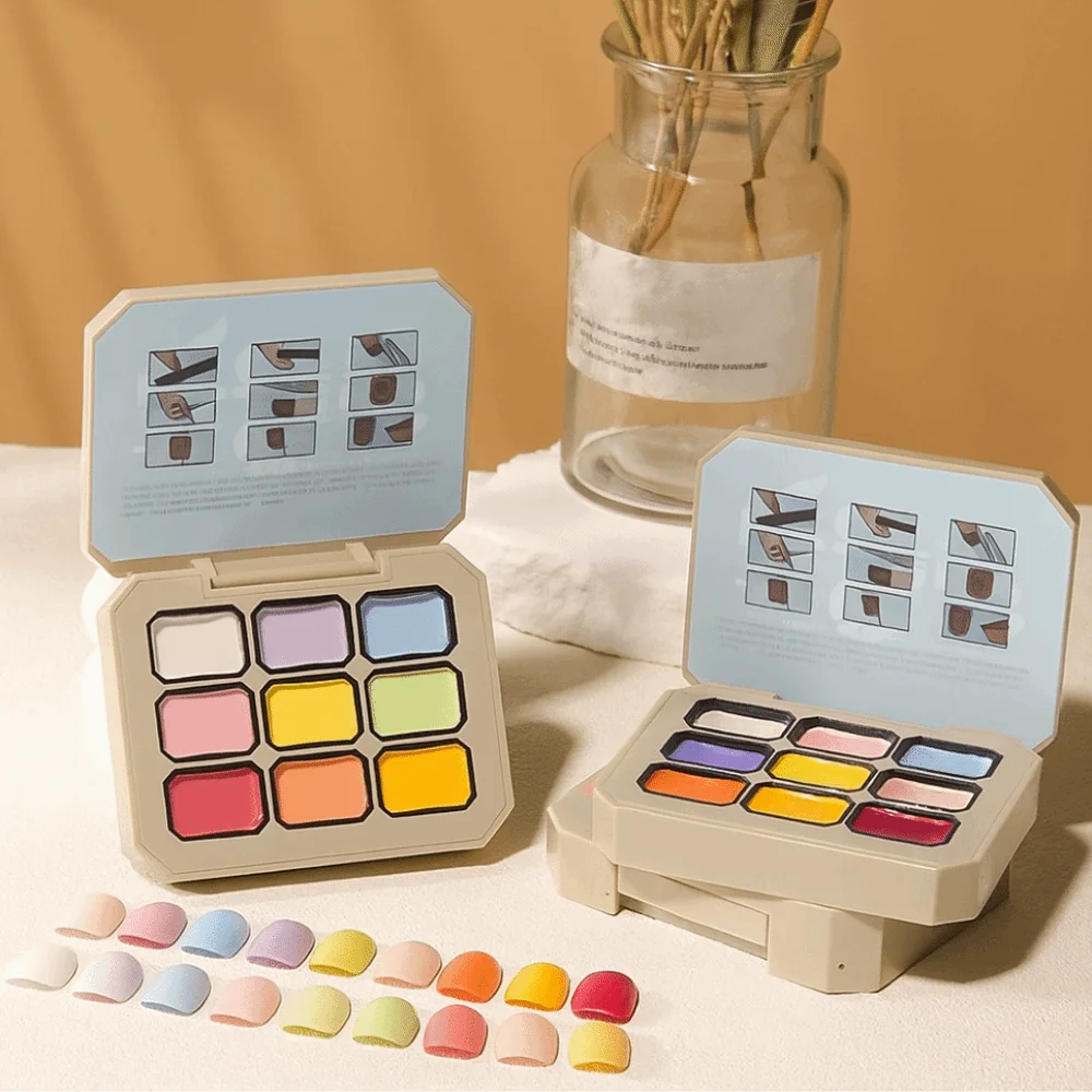 Mini 4IN1 بات أومبير هلام مسمار البولندية الفرنسية مسمار مانيكير الصلبة سهلة التدرج اللوحة هلام UV الورنيش الطلاء الفن هلام النساء