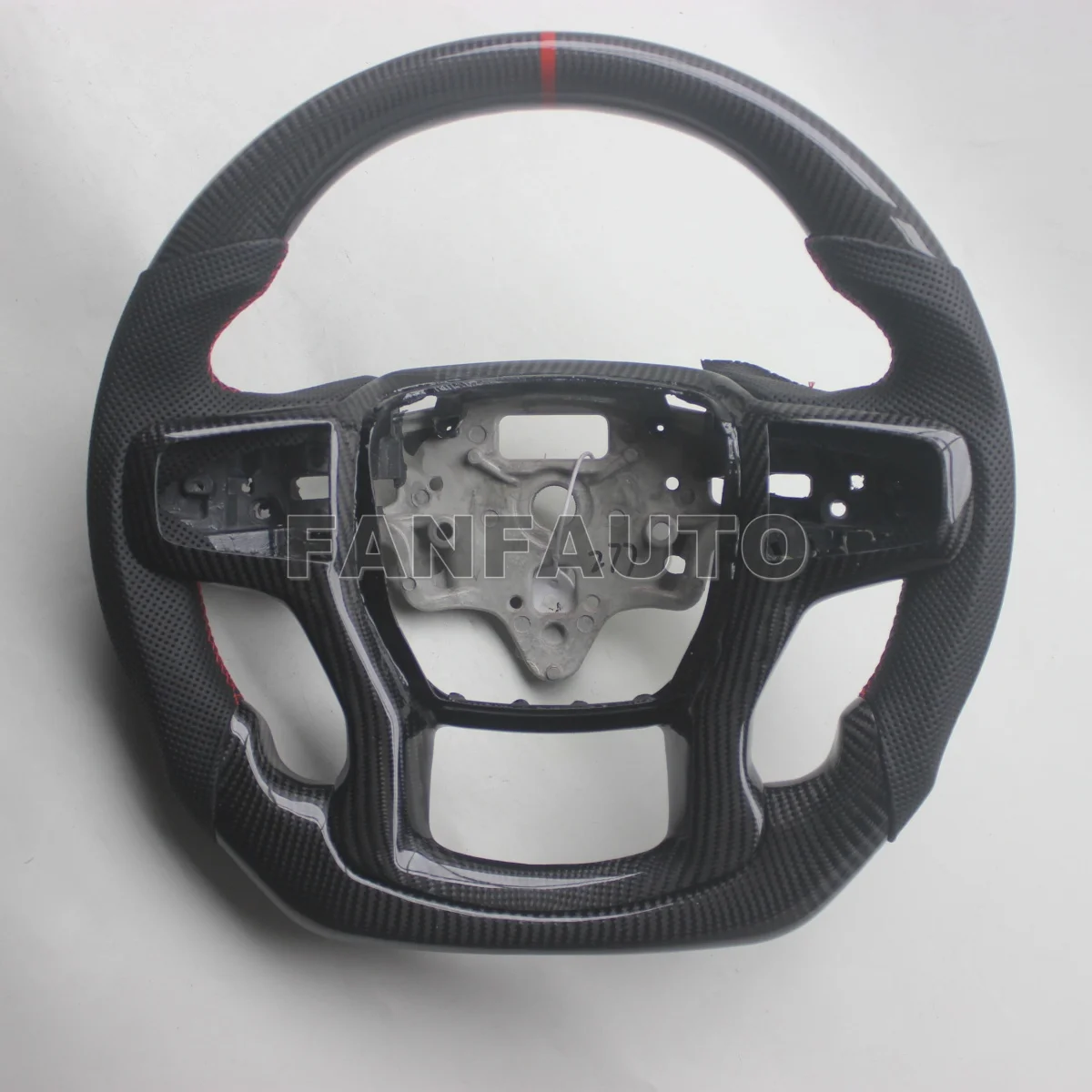 Custom Item D Shape Replacement Real Carbon Fiber Steering Wheel with Leather for Chevrolet Blazer 2019-2022