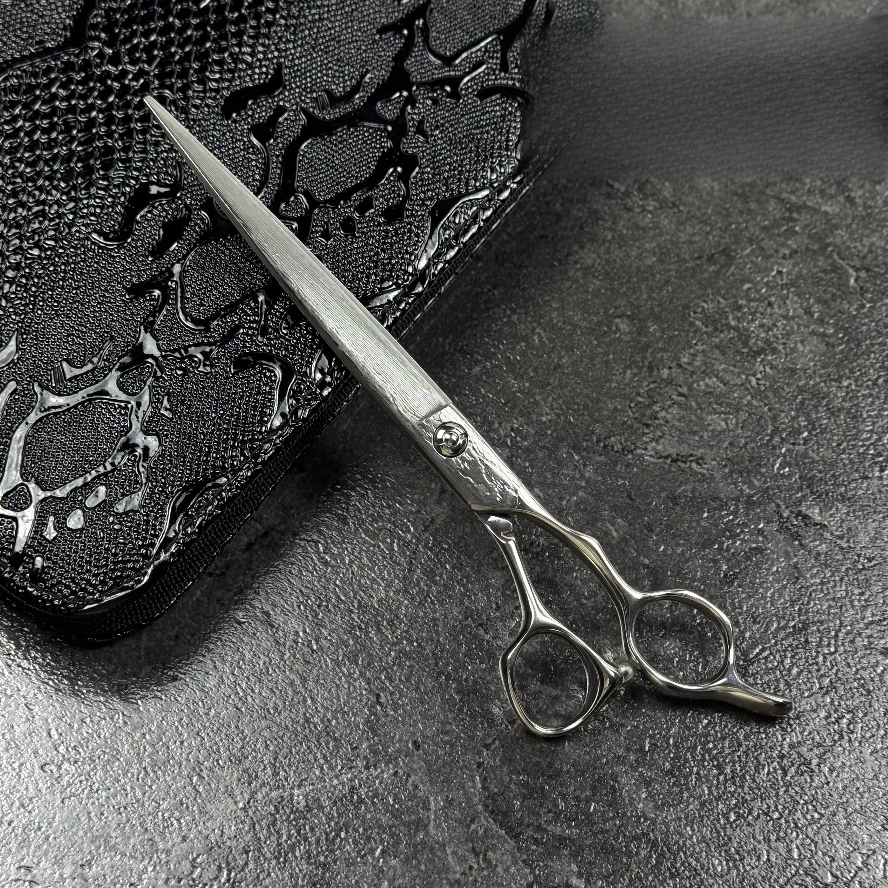 Professional Stainless Steel Pet Grooming Shears Simple Convex Edge Sharp 62-63 HRC Ultimate Precision Durability