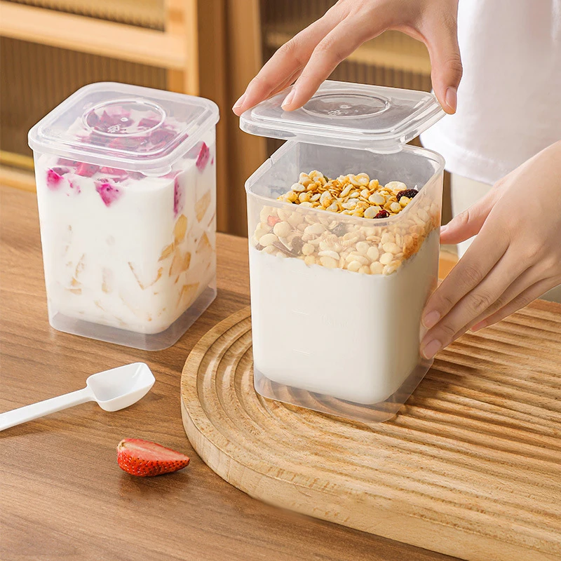 Yogurt Cup Dried Milk Pot Homemade Yogurt Fermentation Container With Lid Fruit Storage Tank Food Fresh Box Dessert Storage Tool