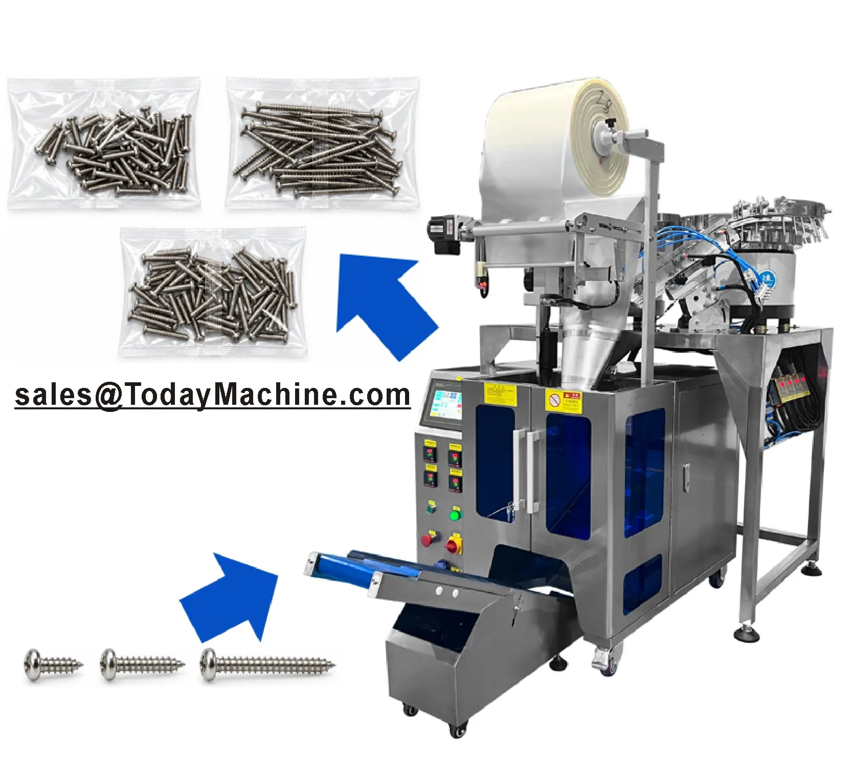 Hardware Parts Counting Packing Machine for Screws Nuts Bolts Fasteners