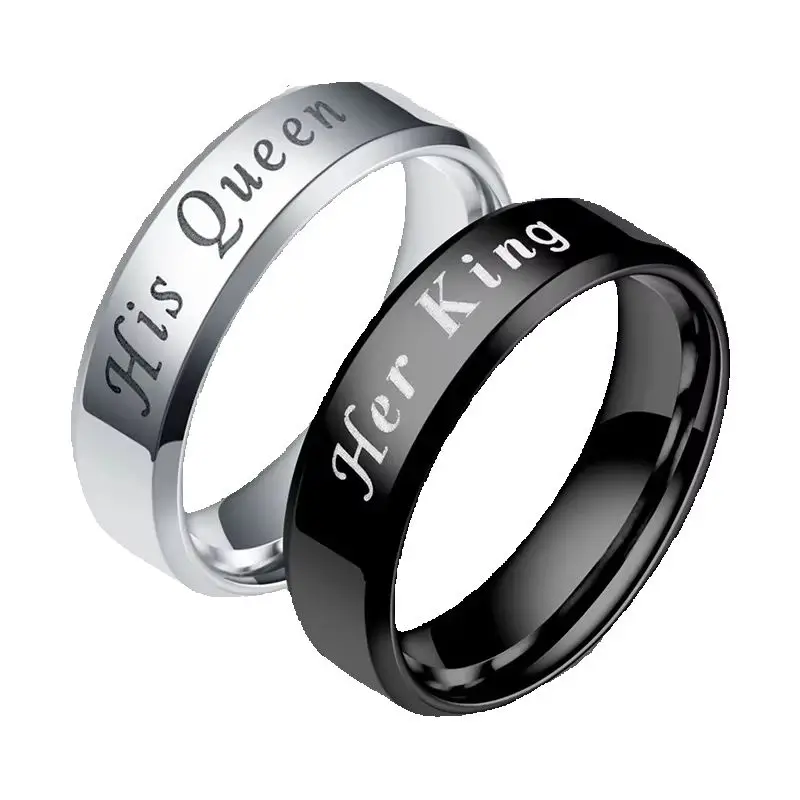 51JEWELRY 8mm Black Titanium Raiders Ring For Men and Women