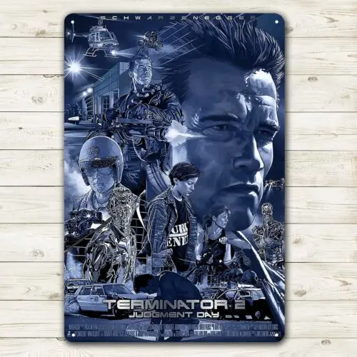 Terminator Judgement Day Film Metallposter Blechschild 20x30cm Sammlerplatte aus Aluminium
