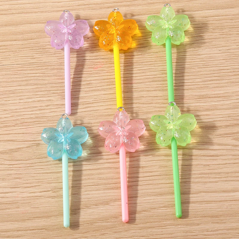 

Tusember 10Pcs Cute Lollipop Pendants Colorful Resin Flower Lollipop Charms for DIY Jewelry Making Bracelets Necklace