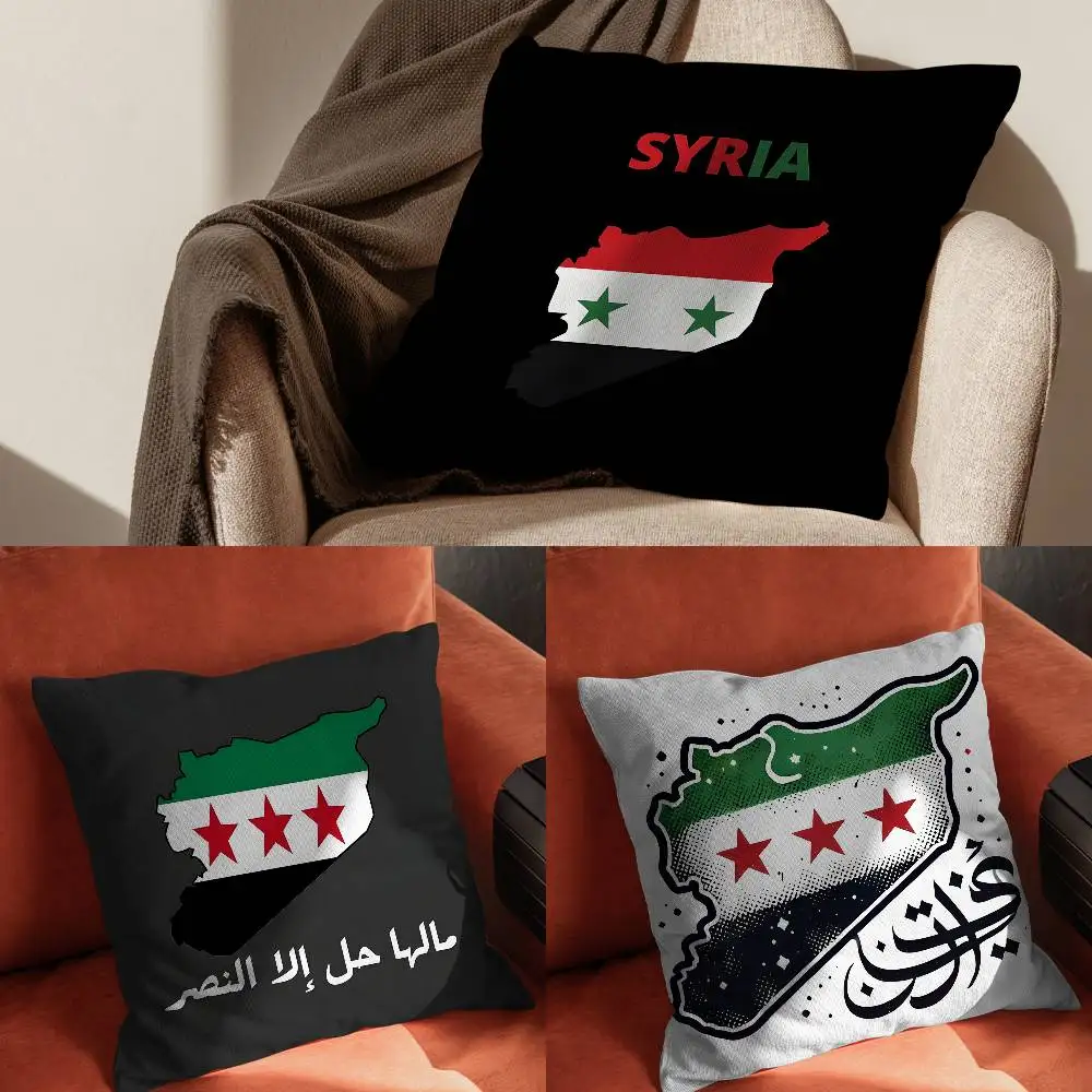 

Syrian Revolution Flag Pillow Case Pillowcase For Car Pillows 60x60 Cushions Luxury Double Sided Cover Home And Decoration Sof