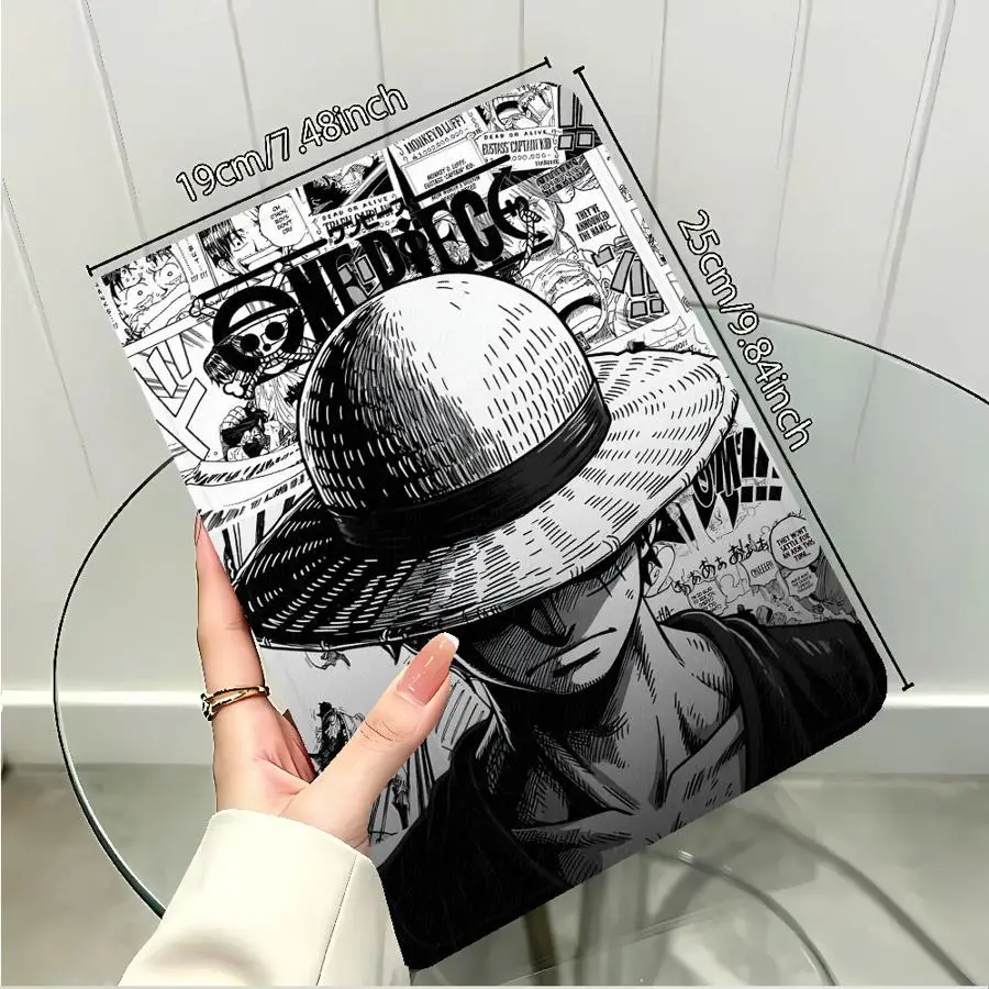 One Pieces Luffy Case for Samsung Galaxy Tab S10 Plus S7 S8+ S9 FE A9Plus A8 S11 A7 Lite A11 S10FE S9+ S10 Lite with Pencil Slot