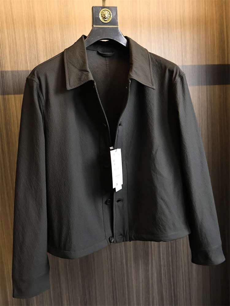 

High-End Faion Men's ort orts Casual Flip-Collar Jaet Coat American Sle Autumn Collection Comfortable Stand Fit