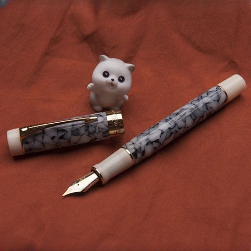 Jinhao New Pattern Resin Fountain Pen BOCK EF/F/M 0.38MM 0.5MM 0.7MM Nib,luxury Gift for Students To Practice Writing Office Pen