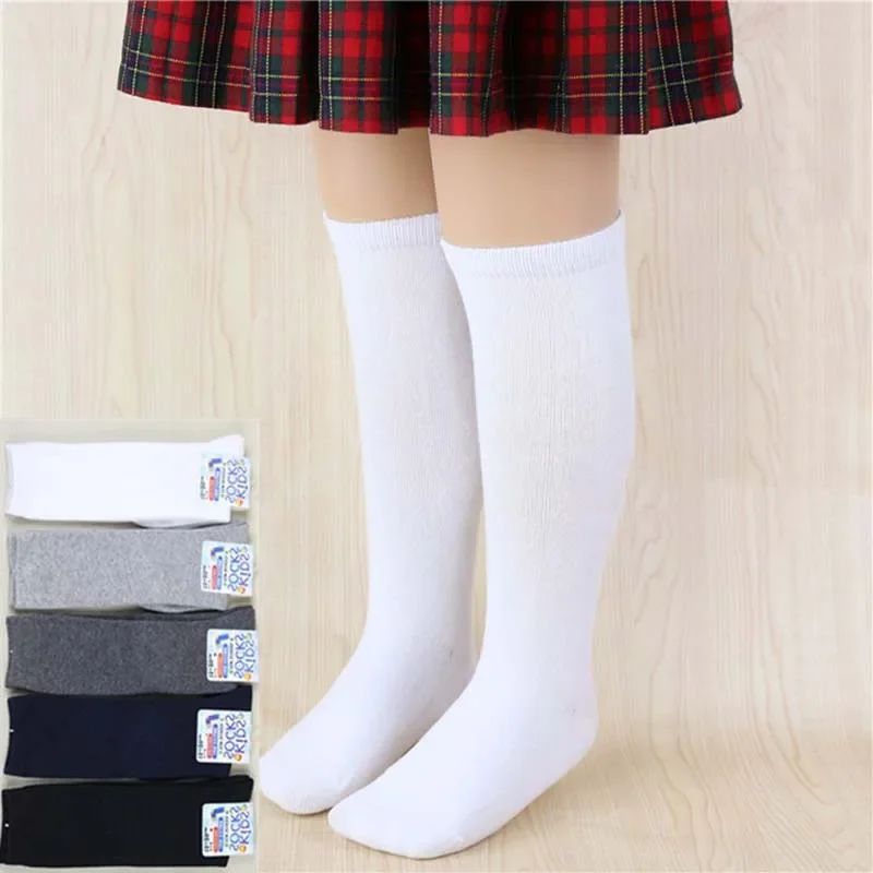 

2 Pcs Kids Knee High Socks Cotton Long Student School Socks Girls Boys Football Retro Old School Sport Socks Soccer Hockey