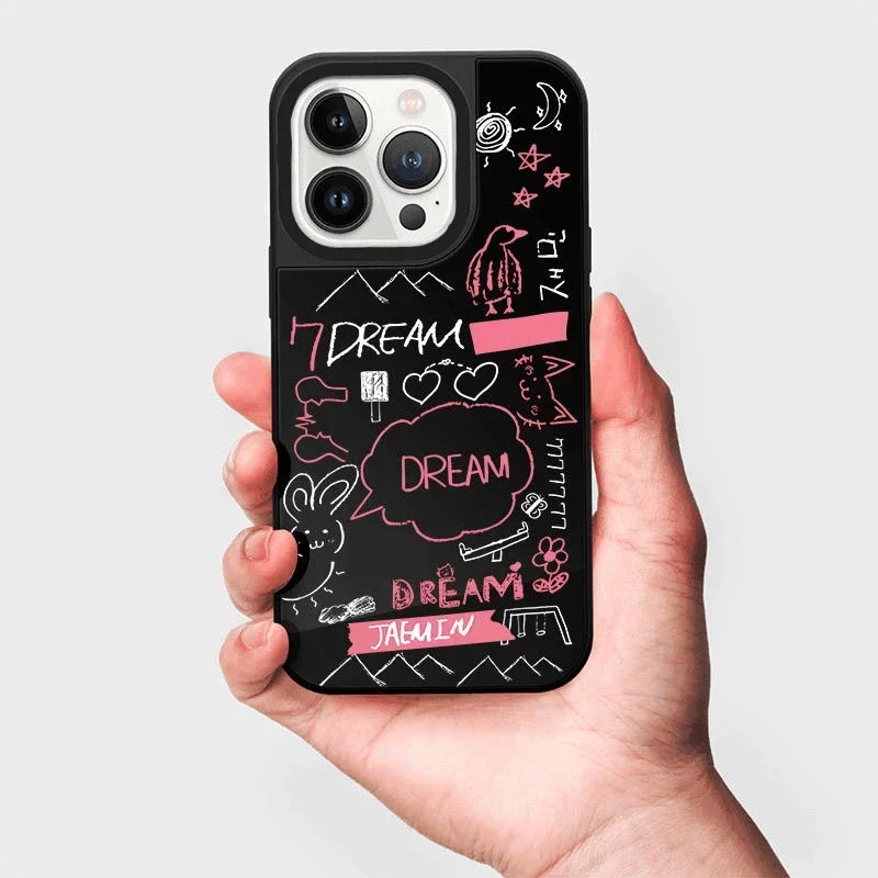 

Dream Kpop Graffiti Mirror Magnetic Phone Case Cover for IPhone 11 12 13 14 15 Pro Max Case for IPhone 15 Pro Max