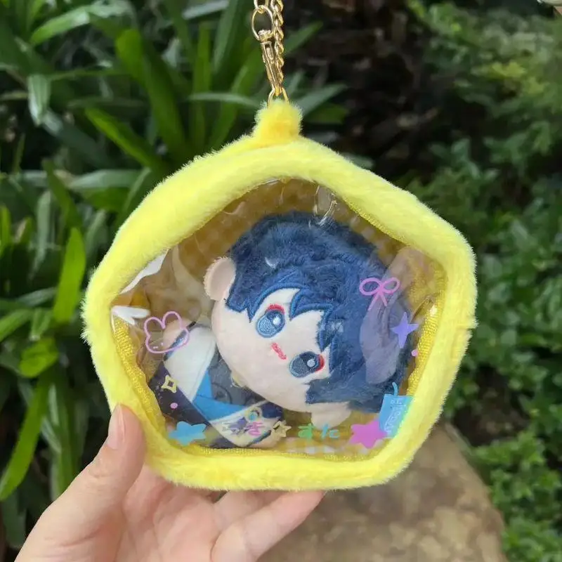 INS Red Apple Yellow Star Bag Pendant Accessories Cute Fashion Transparent PVC Doll Fans Storage Bag Student Backpack Girl Gifts