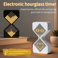 Creative DIY Digital Hourglass Birthday Gift Toy Game Kids Electronic Hourglass Cyber Style Sense of Technology Yellow Light