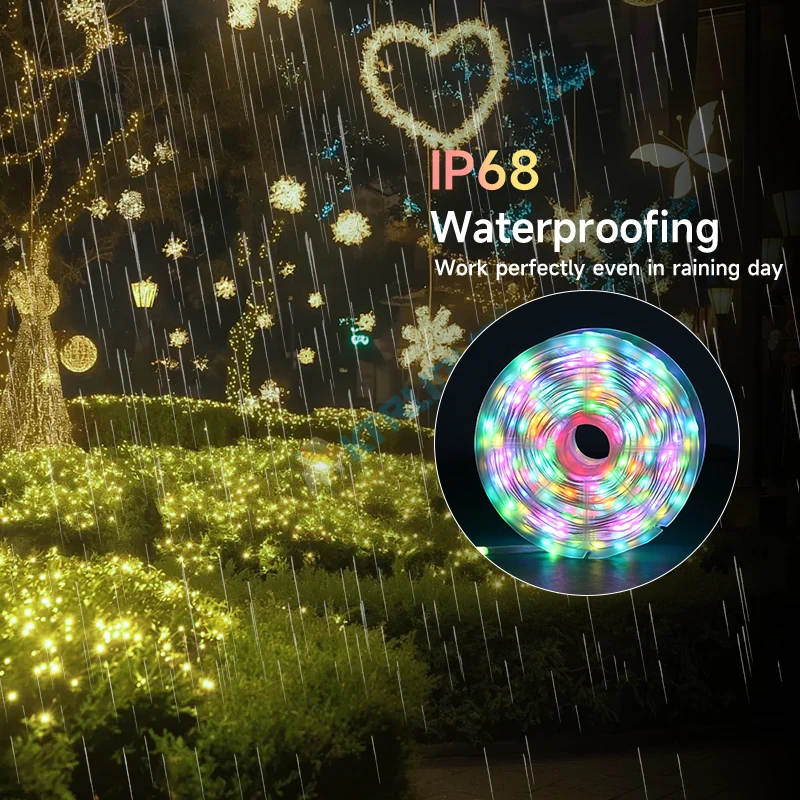 3Pin DC5V/12V 1000ct-5000ct Pixels 1.5cm or 2.5cmcm Pitch WS2811 LED Seed Pixel String Light RGB IC Addressable Full Color IP68