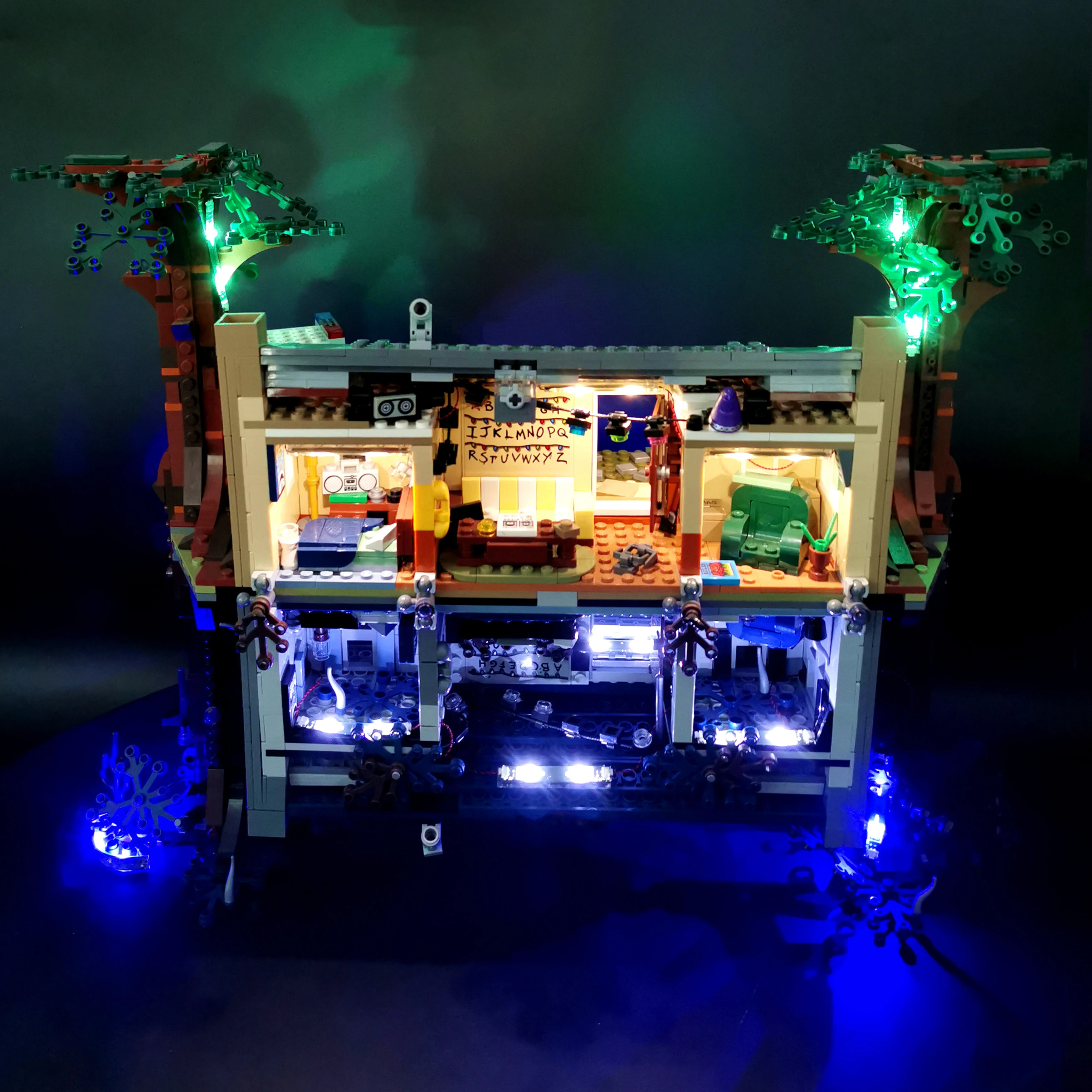 ชุดไฟ LED เข้ากันได้กับ 75810 บล็อกตัวต่อบ้านโลกคู่ขนานลึกลับชุดไฟตกแต่ง (เฉพาะไฟ)