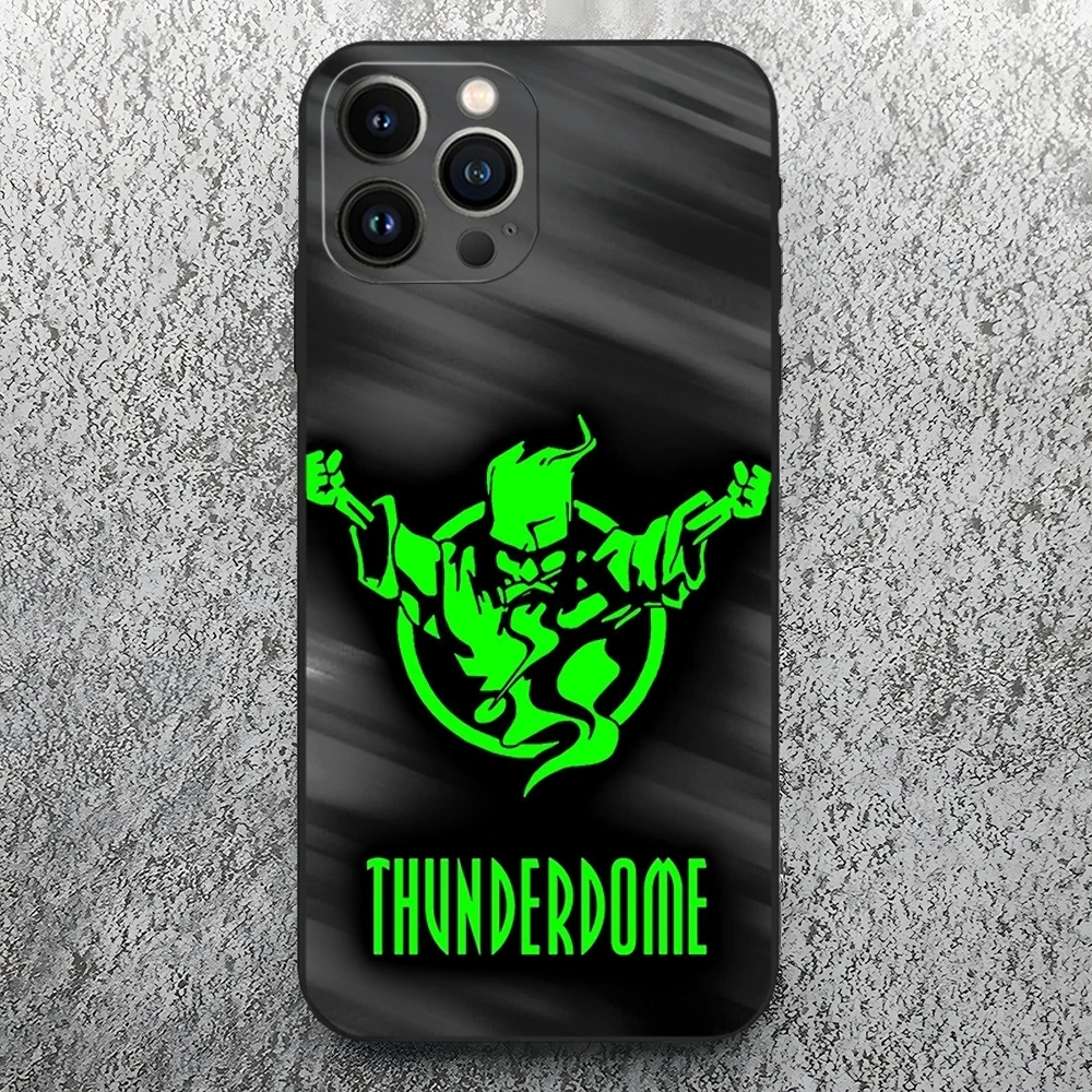 Custodia per telefono World Trend Thunderdome Music Festival per Iphone 17 16 15 14 13 12 11 Pro Max Xr Xs Mini Plus Silicone morbido nero