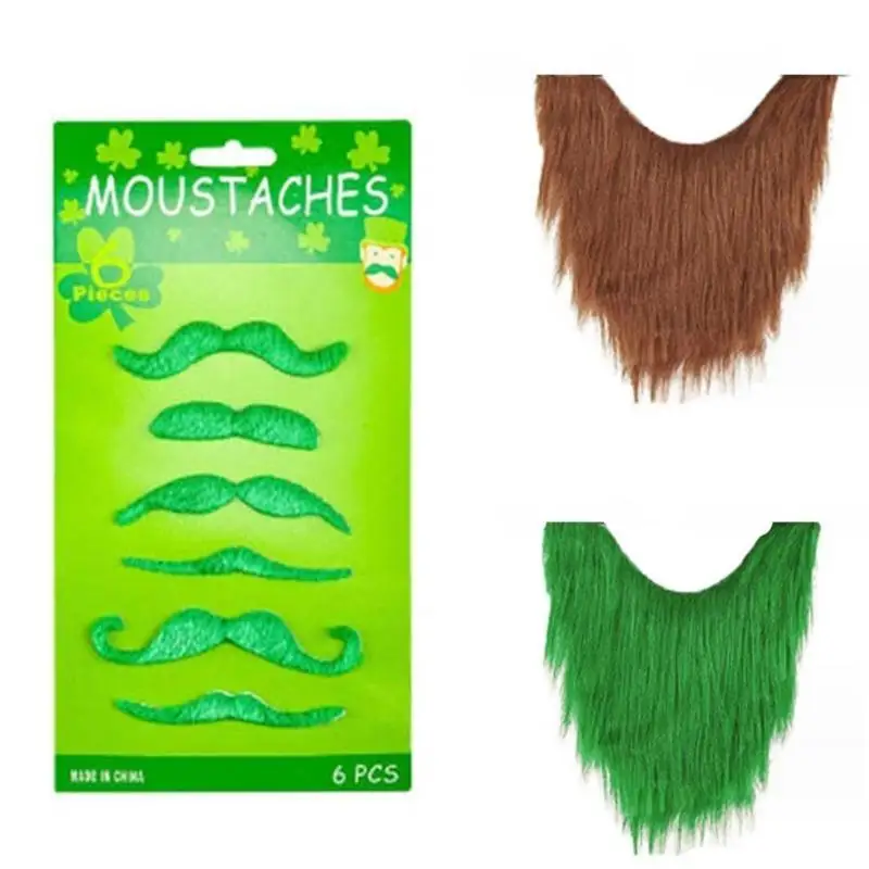 

652F Funny Mustaches Costume Hair Disguises Accessories Fake Beard Long Fluff Beard Cosplay Props Halloween Fake Beard
