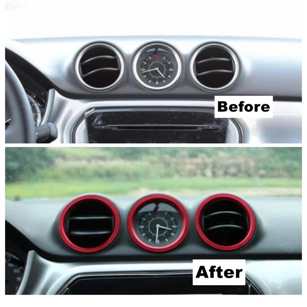 Transform Your For Suzuki Vitara's Interior with 5PCS Air Conditioner Outlet Vent Rings Designed for Easy Installation and Style