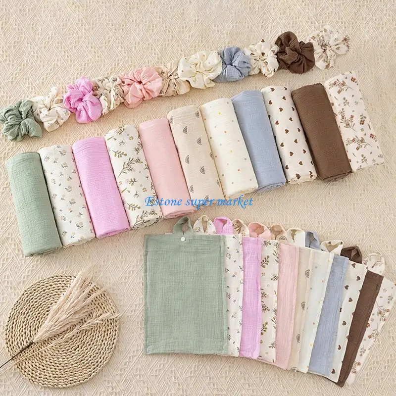 090B Oddychająca nakładka do karmienia piersią Ręcznik do karmienia dziecka z gumką do włosów