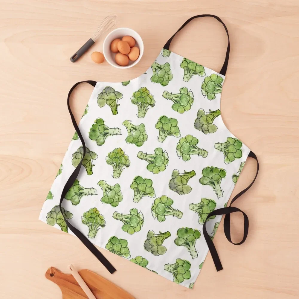 Broccoli - Scattered Apron Household Items Useful christmas For Kitchen Women Kitchens Men Apron