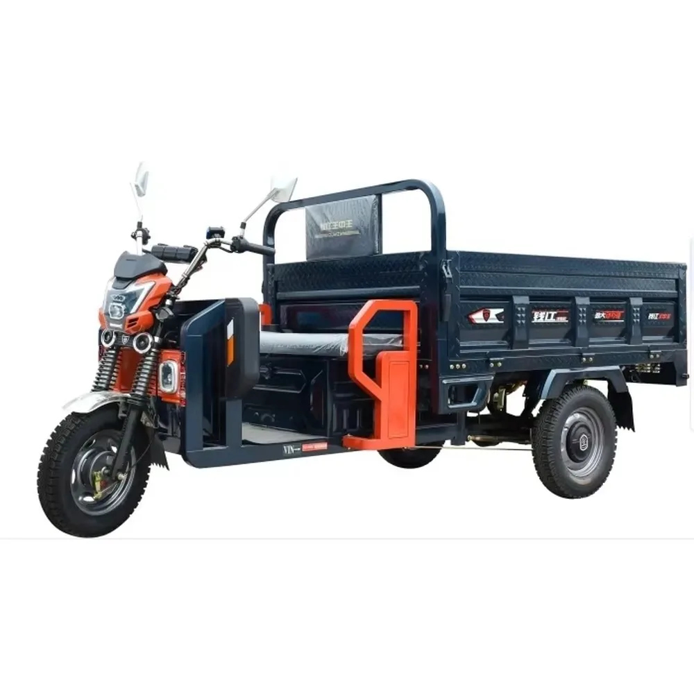 Electric Open Farm Cargo Tricycle 60V 2-Passenger 400kg Payload CE Certified Lithium Battery 90km Range Multi-Color