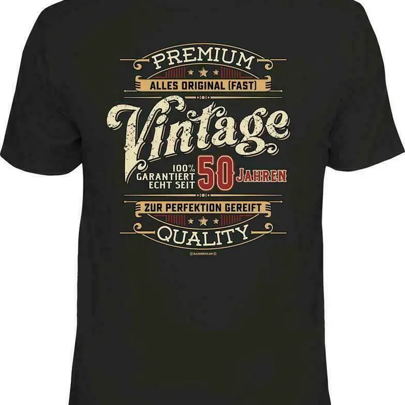 

Футболка Di Compleanno 100 Premium Vintage Da 50 Anni Fun Shirt Regalo