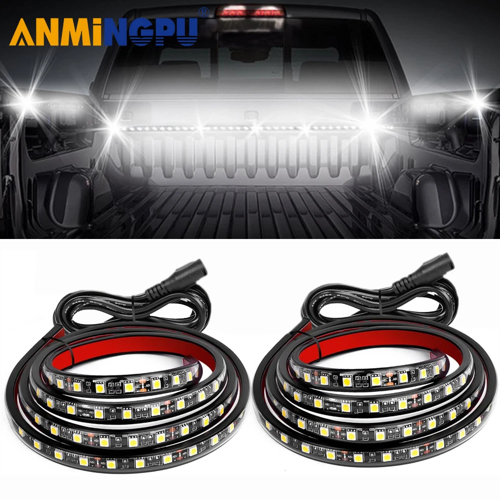 ANMINGPU 2Pcs LED Car Lights Strip Truck Cargo Bed Turn Signal Lights Side Maker Lighting Bar Strips for Truck Pickup  SUV Van