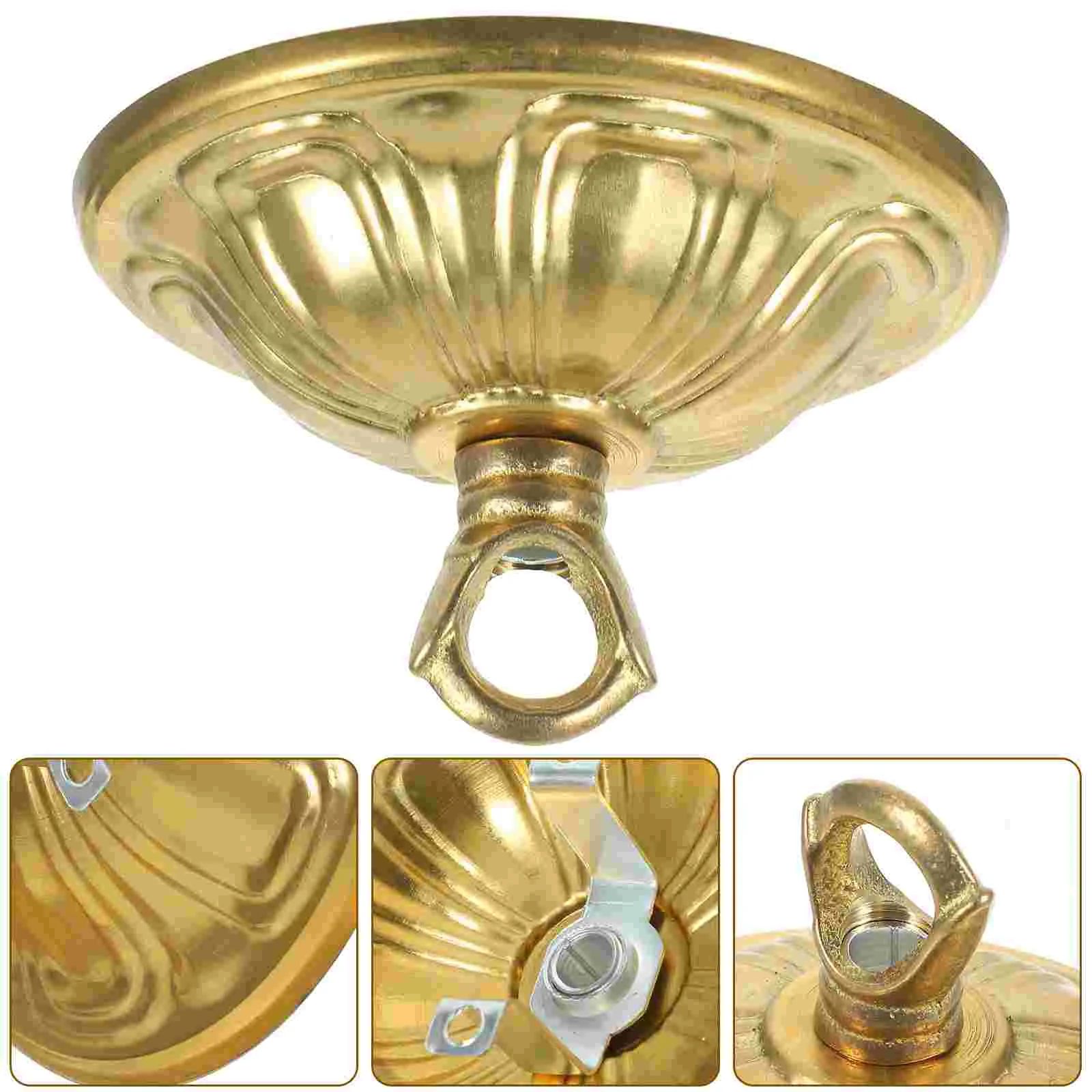 Gancho de iluminación, dosel de techo, placa de luces, cubierta, Base de montaje, piezas colgantes de araña, Kit de cobre puro