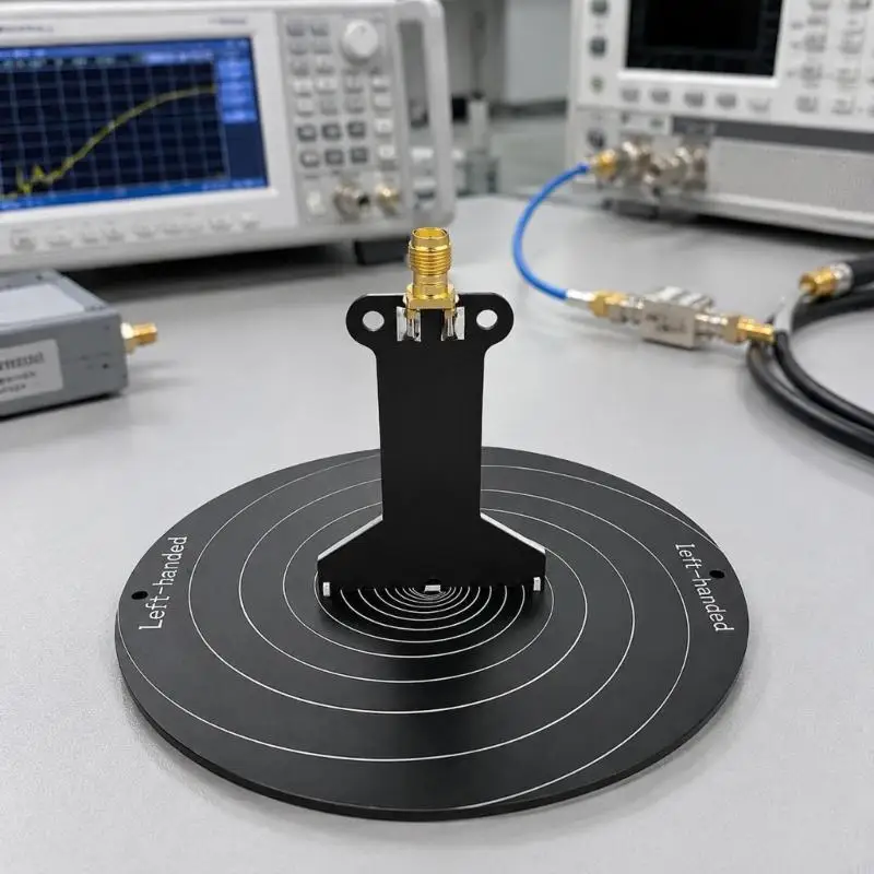 Defined-LHCP Circularly Polarized Antennas with 1GMHz−9.2GHz Coverage for Spectrum Analysis, Radio-Frequency Development K1KF